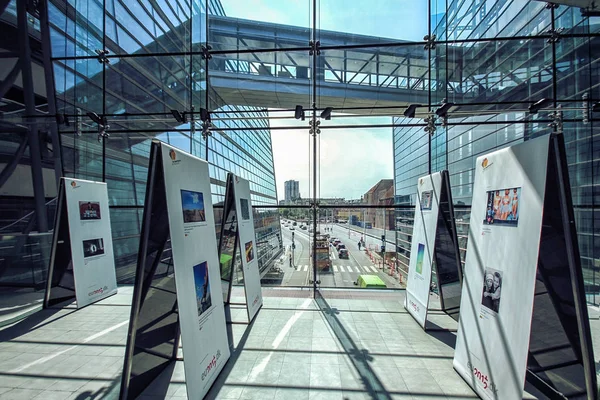 Interior of the Royal Library, also known as The Black Diamond in Copenhagen — Stock Photo, Image