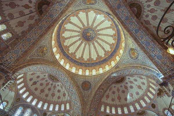 Elements of interior decoration of the Blue Mosque