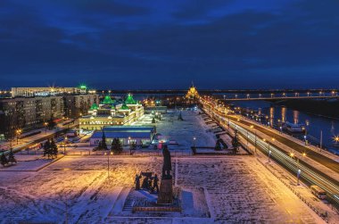 Nizhny Novgorod, sergi evi tarihi bölümünün panoramik görünümü
