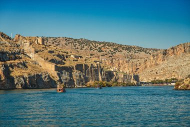 Evfrat Nehri 'nin en eski Rumkale manzarası