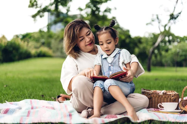 Portrait of happy grandmother and little cute girl enjoy relax r — Stock Photo, Image