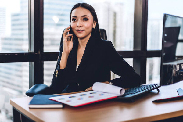 Businesswoman working with laptop computer.creative business peo