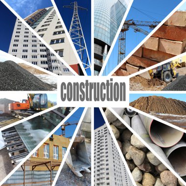 Collage on the theme of Housing and Construction clipart