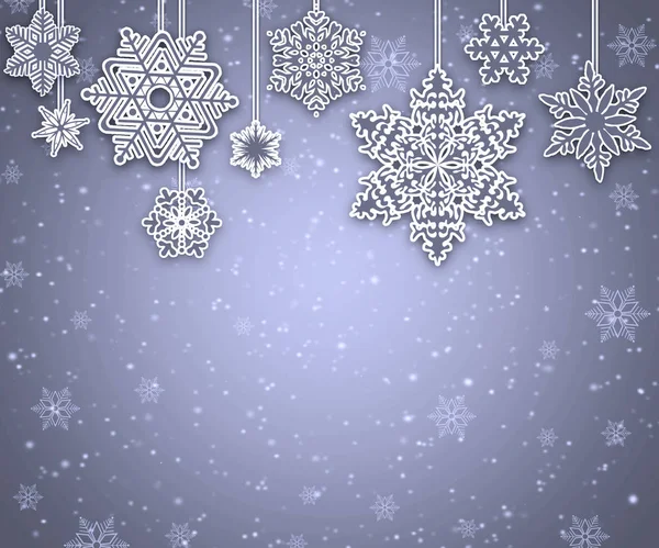 Boże Narodzenie obraz tła z białe płatki śniegu — Zdjęcie stockowe