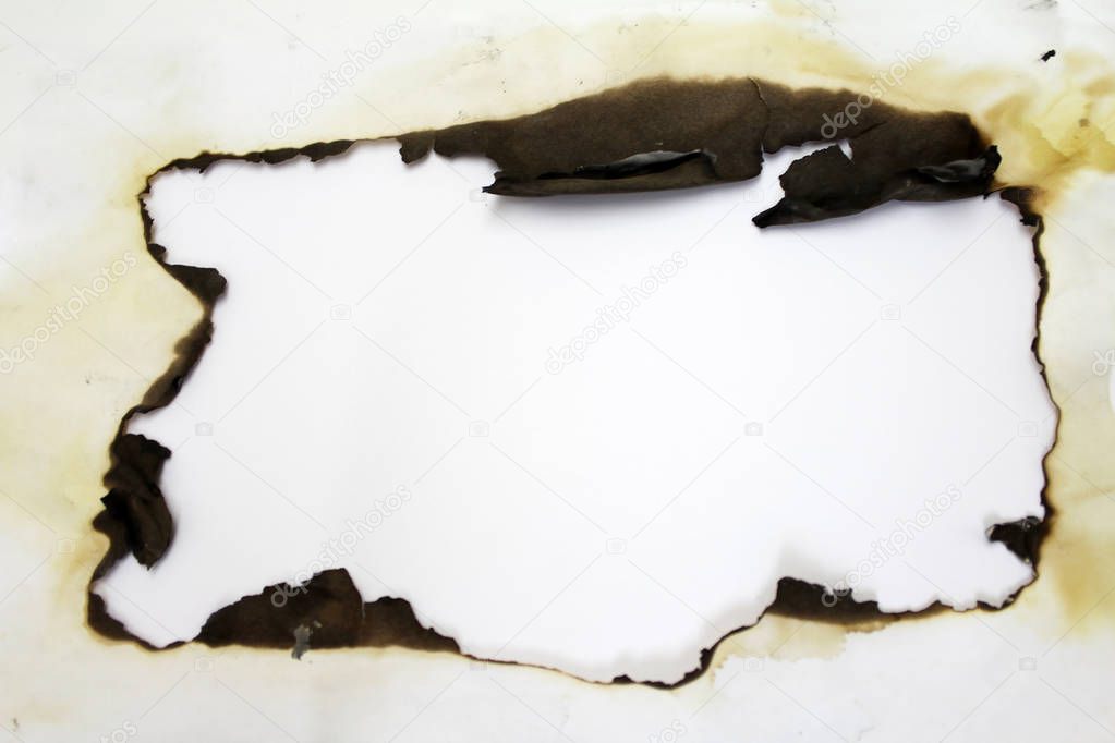 Burned old paper. Background image.