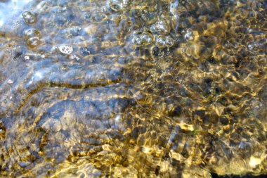 Arka plan görüntüsü. Dalgalar ve su kabarcıkları