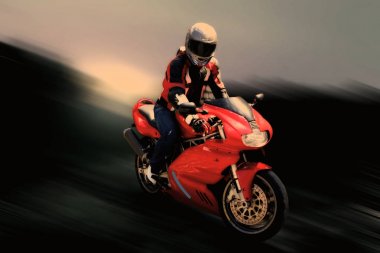 motosikletçi spor Bisiklet hareket.