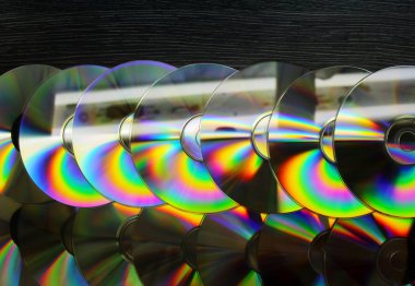 Bir arka plan görüntüsü olarak CD ve Dvd diskleri