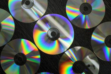 Bir arka plan görüntüsü olarak CD ve Dvd diskleri