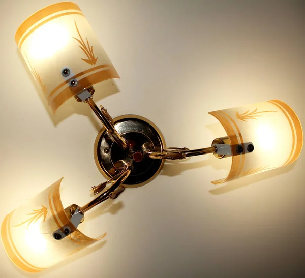Csillár Plafonon Lámpa Retro Stílusban — Stock Fotó
