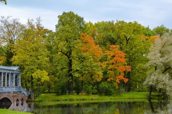 Herfstlandschap in het park — Stockfoto