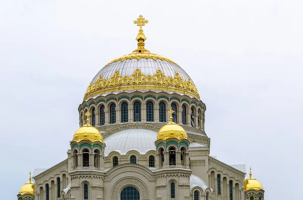 Fragment Ortodoxní Námořní Katedrála Svatého Mikuláše Kronštadtu — Stock fotografie