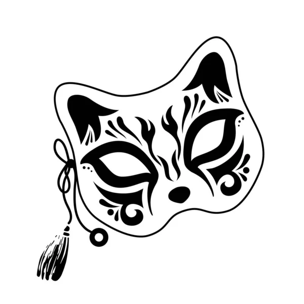 Kitsune Mask Illustration Stock Illustration - Download Image Now