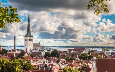 Tallinn güzel panoramik görünüm