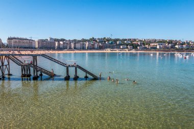 La concha Beach San Sebastien İspanya