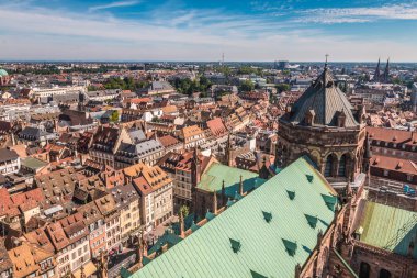 Alsace Fransa Strasbourg güzel panoramik görünüm