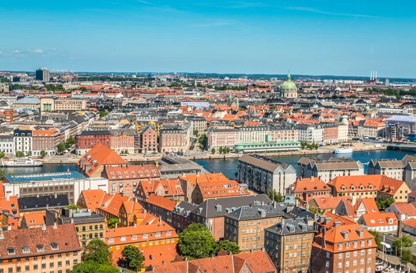 Panoramiczny widok w Kopenhadze w Danii — Zdjęcie stockowe