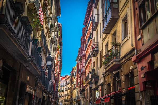 Bilbao İspanya Bask Ülkesi içinde eski sokak