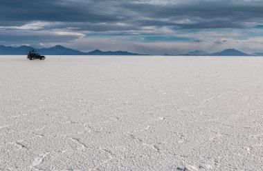 Salar Uyuni Bolivya'nın panoramik görünüm