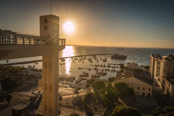 Vista al atardecer de Salvador de Bahía — Foto de Stock