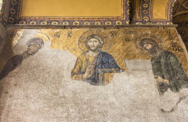 Ayasofya'nın içinde Mozaik