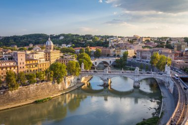 Roma'nın güzel gün batımı görünümü