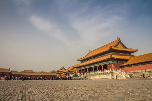 Красивый вид на город Форбиден в Пекине — стоковое фото