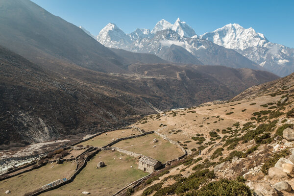 Valley in Himalayan mountains