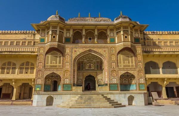 Amer palace i bärnsten för av Jaipur — Stockfoto