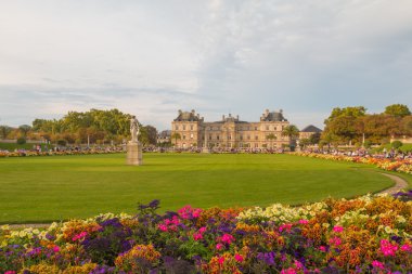 The facade of Luxembourg palace in Paris clipart