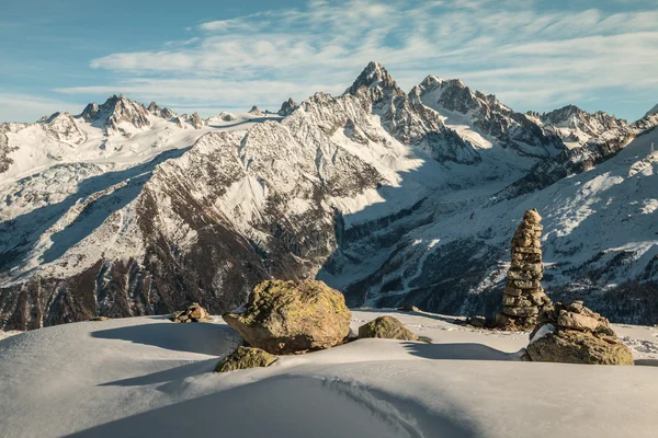 Bela vista dos Alpes franceses — Fotografia de Stock