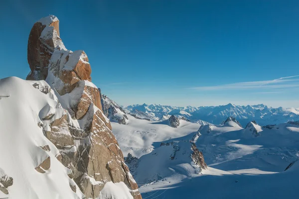 Fin utsikt över Alperna i Aiguille du Midi — Stockfoto