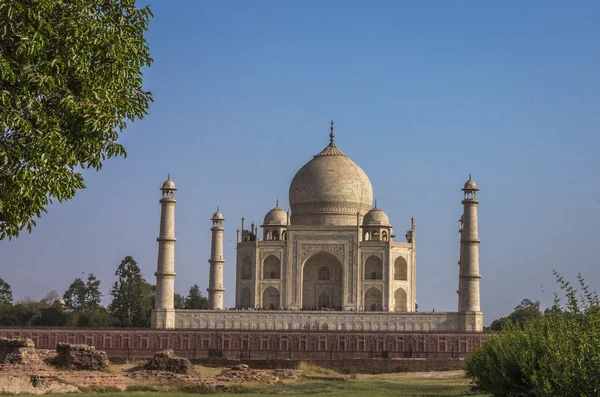 A vista do Taj Mahal em Agra — Fotografia de Stock