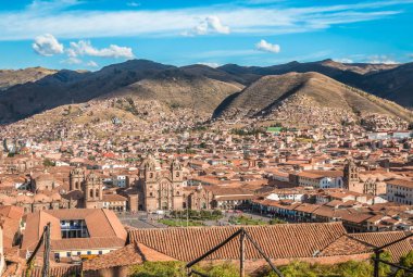 Cusco Peru 'nun panoramik görünümü