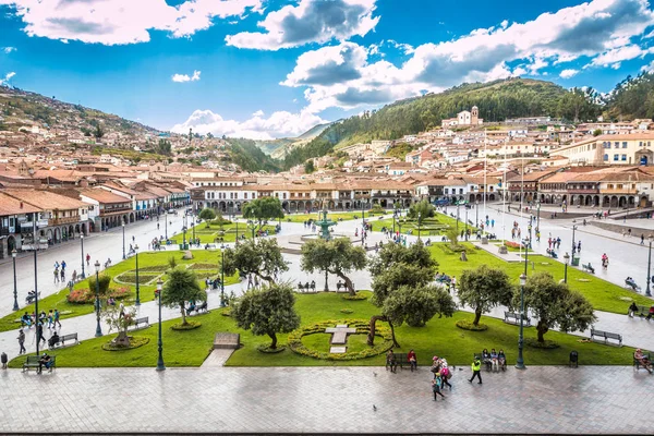 Veduta di Plaza de Armas a Cusco — Foto Stock