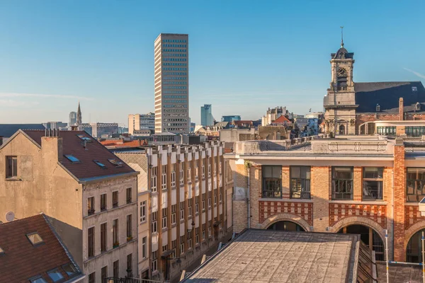 Stadssilhuetten av Bryssel — Stockfoto