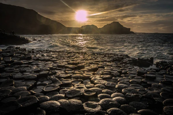 The giants causeway during sunset — Stock Photo, Image