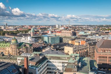 Finlandiya Helsinki'de panoramik manzaralı