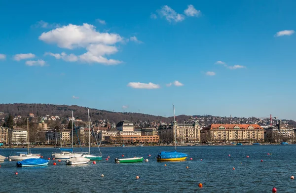 Zurich waterfront Switzerland — Stock Photo, Image