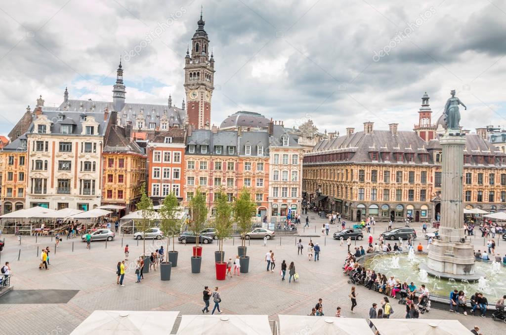 Old town Square in Lille France