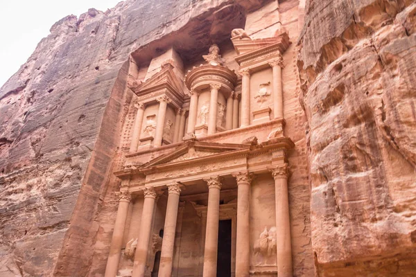 Trevlig Fasad Kassan Petra Jordanien — Stockfoto