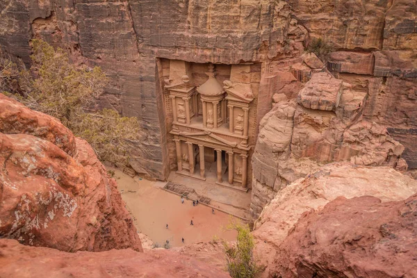 Fin Utsikt Över Petra Ruinerna Jordanien — Stockfoto