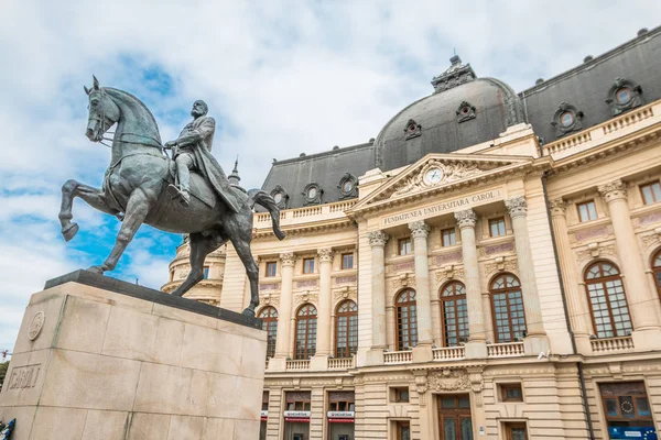 Monument of leader in horse in Bucharest Romania