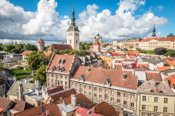 Panoramablick Auf Tallinn Estland Stockfoto