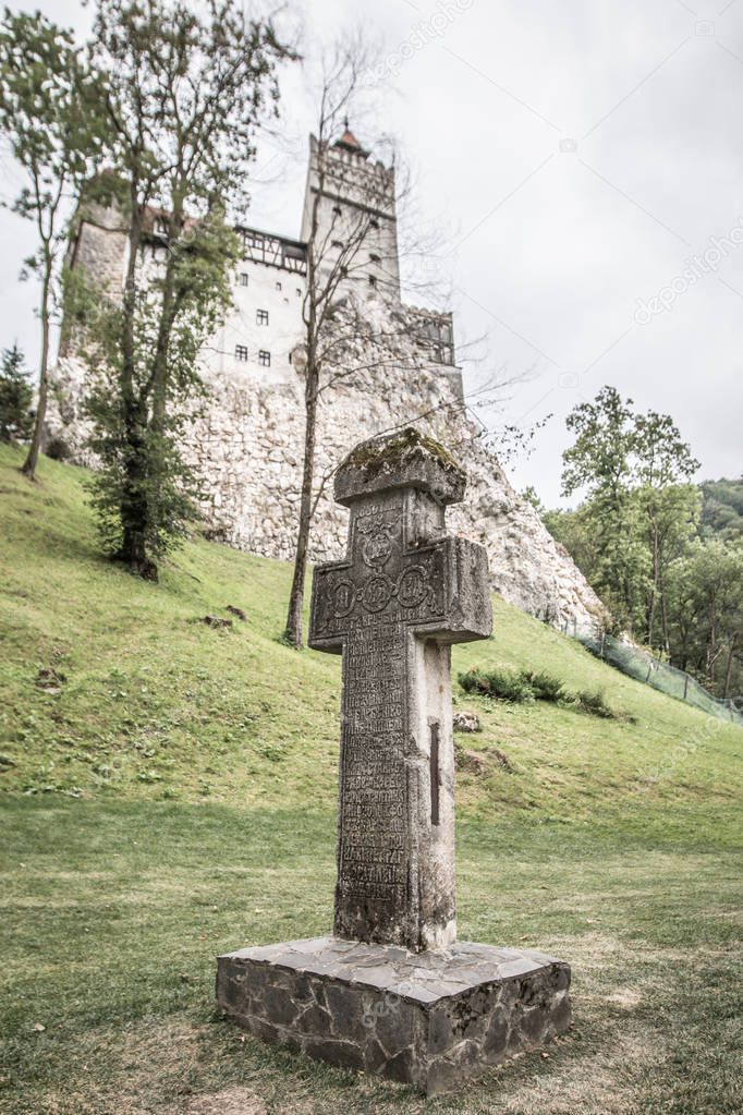 View of the Draculas castle in Romania - Bran Castle