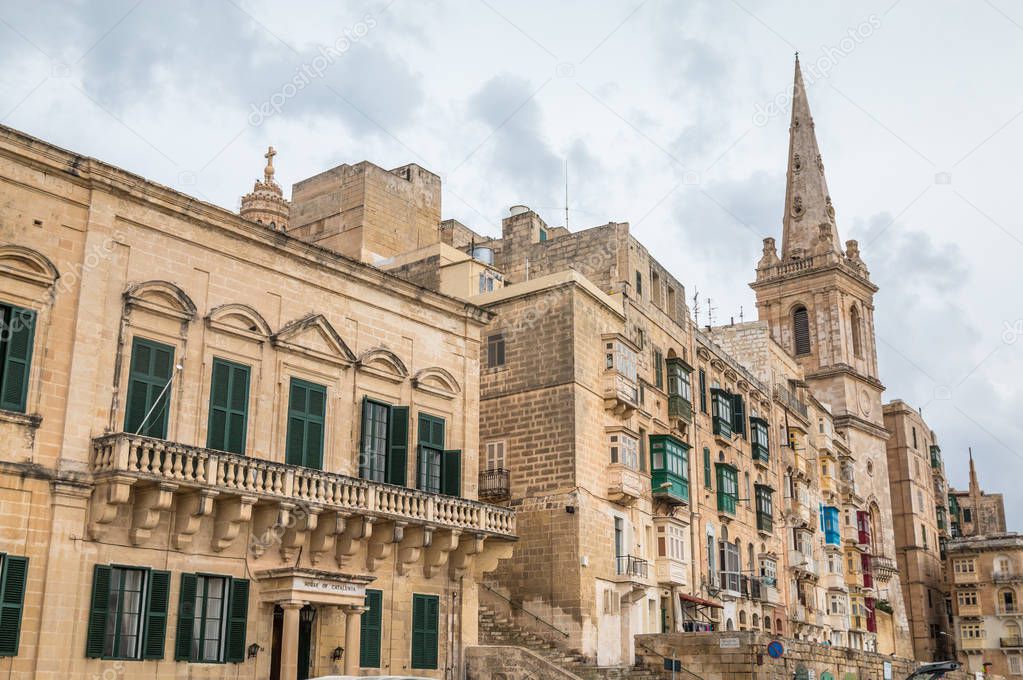 Old buildings in Valletta Malta