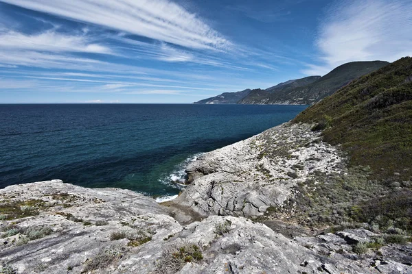 Western coastline of Cap Corse peninsula of Corsica Island — Stock Photo, Image