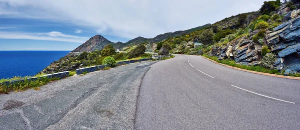 Weg rond het schiereiland Cap Corse — Stockfoto