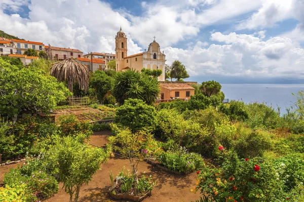 View of Cargese village in Corsica Island — Stock Photo, Image