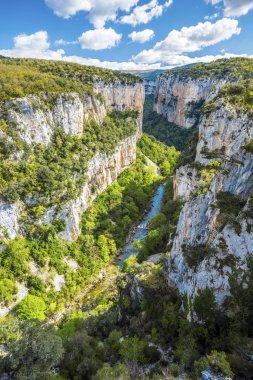 Arbayun kanyonda Pyrenees İspanyolca Navarra  